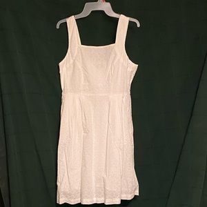 Lands End white cotton sundress